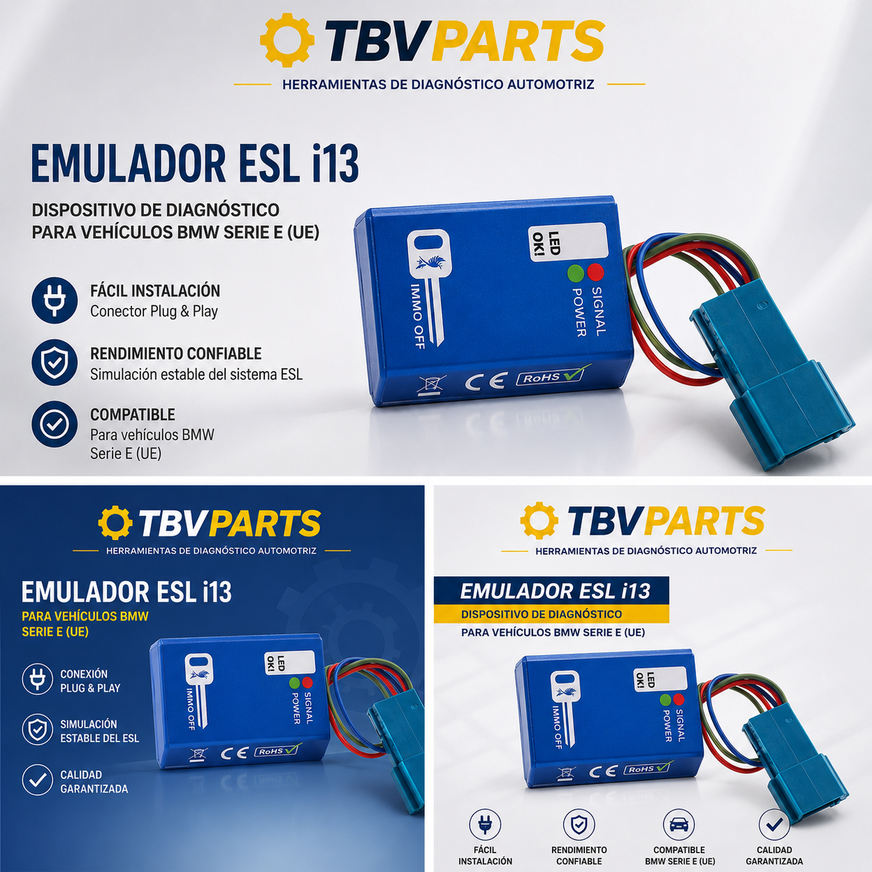 Emulador de Bloqueo de Dirección ESL Compatible con BMW Serie E Eliminador ELV Antibloqueo Volante Serie 1 3 5 6 X5 X6