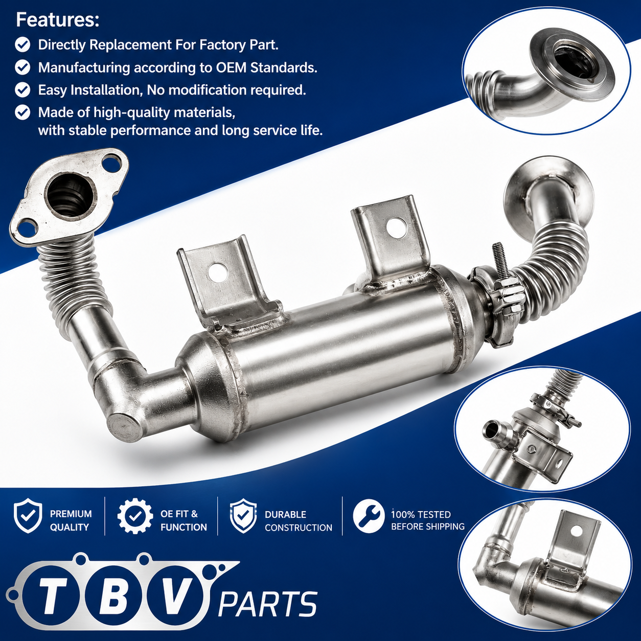 ENFRIADOR EGR FORD TRANSIT / TOURNEO CONNECT 1.8 TDCI 1430567 1700025 7T1Q9F464AA 7T1Q9F464AB