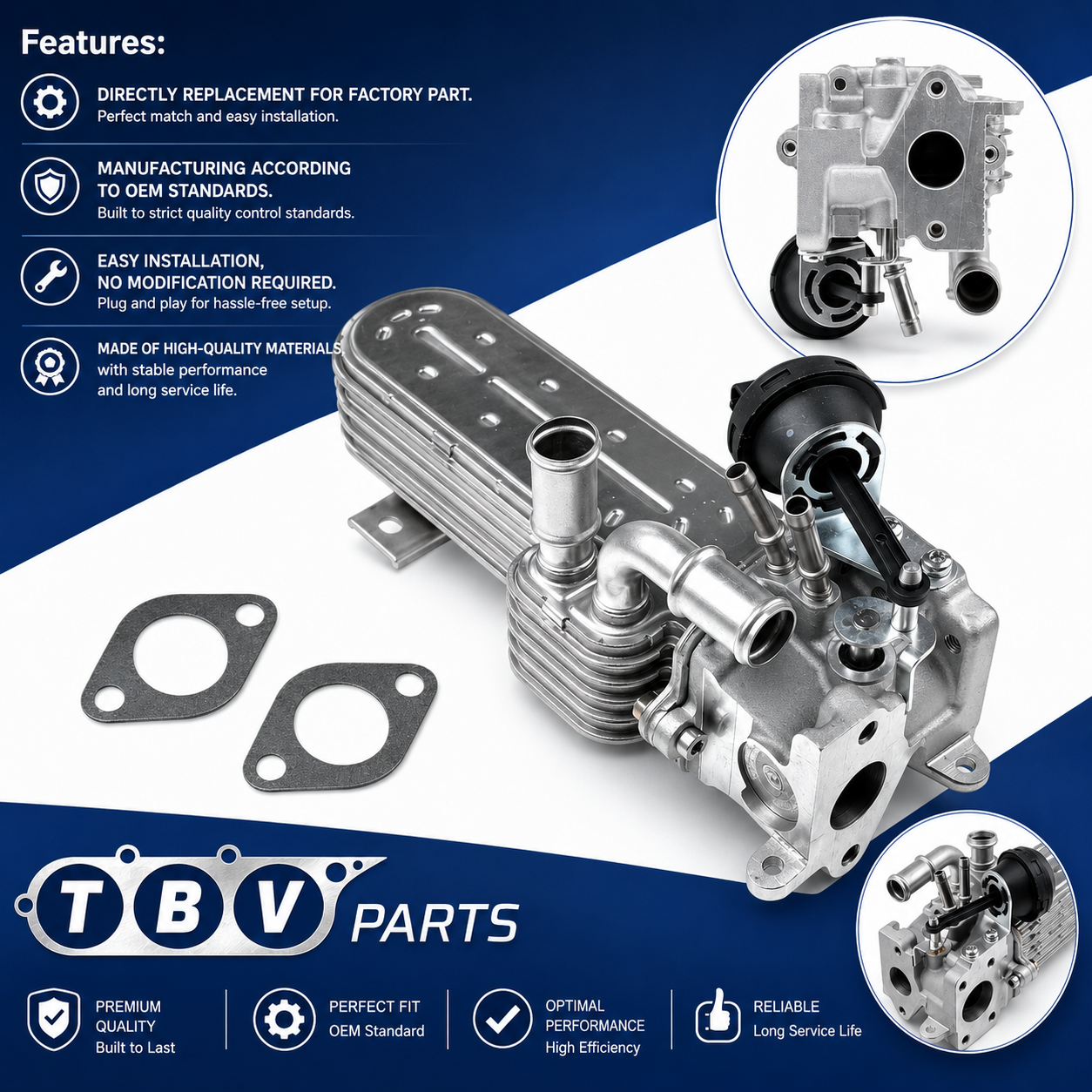 ENFRIADOR EGR AUDI SEAT SKODA VW 2.0 TDI 03G131512L, 03G131063, 03G131513J, 03G131513D, 03G131513