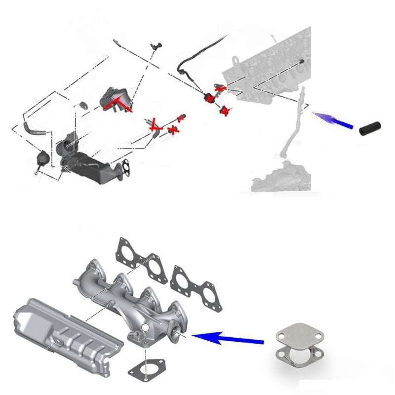 KIT ANULAR ENFRIADOR Y VALVULA EGR BMW N47 N47S 11717801942 11717810166 11717810871 11719886714 11719886716 11717800653
