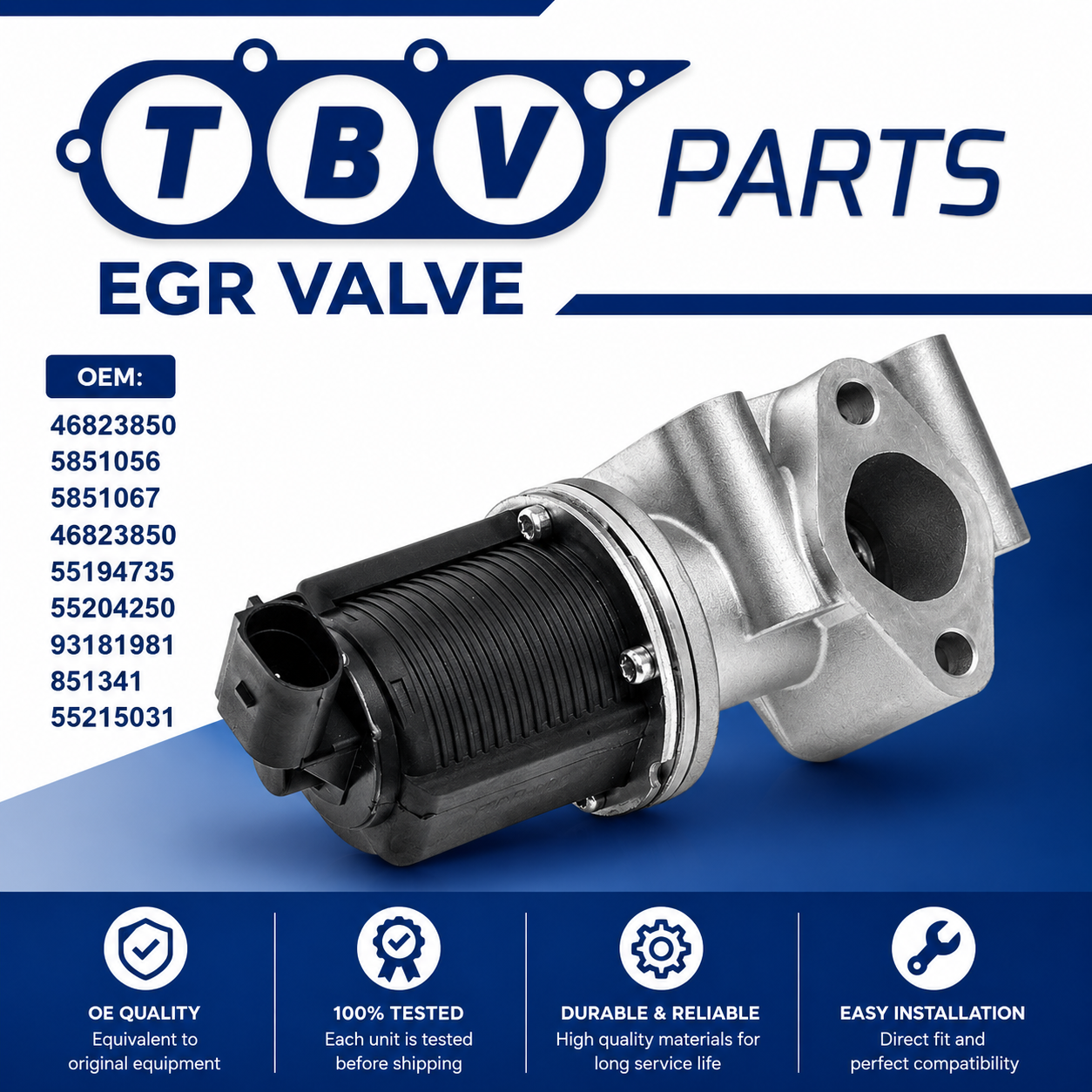 VALVULA EGR OPEL 1.9 CDTI 55204250 55215031 46823850 55194735 71723453 5851056 5851067 93181981 851341