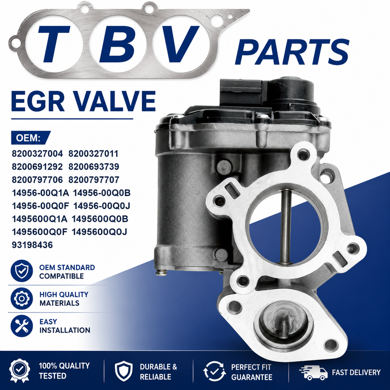 VÁLVULA EGR OPEL 2.0 CDTI 93198436 8200327004 8200327011 8200691292 8200693739 8200797706 8200797707