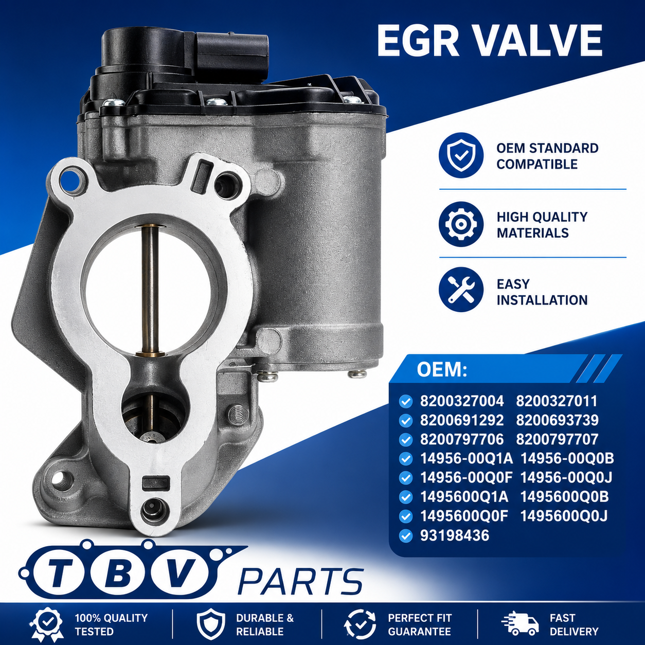 VÁLVULA EGR OPEL 2.0 CDTI 93198436 8200327004 8200327011 8200691292 8200693739 8200797706 8200797707