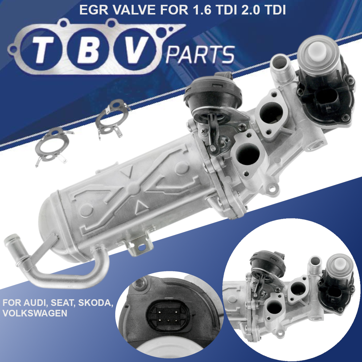 EGR VALVE VOLKSWAGEN 1.6 TDI 2.0 TDI CAY 03L131512CF 03L131512CH 03L131512DQ 03L131512N 03L131512AP 03L131512AT