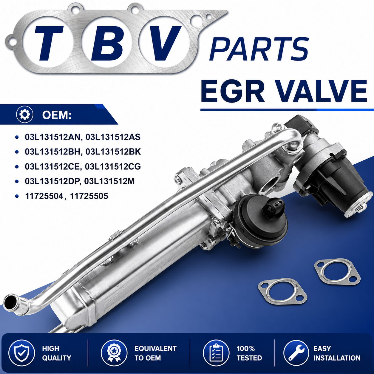 VALVULA EGR VOLKSWAGEN 1.6 TDI CAY 03L131512AN 03L131512AS 03L131512BH 03L131512CE 03L131512CG 03L131512DP