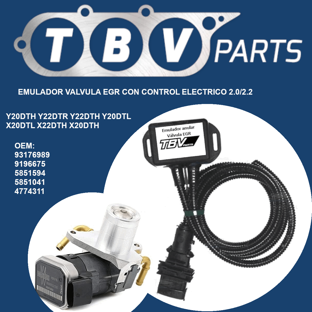 WAHLER 7375D EGR VALVE OVERRIDE EMULATOR WITH ELECTRICAL CONTROL OPEL SAAB 2.0/2.2 DTI 93176989 5851594 5851041