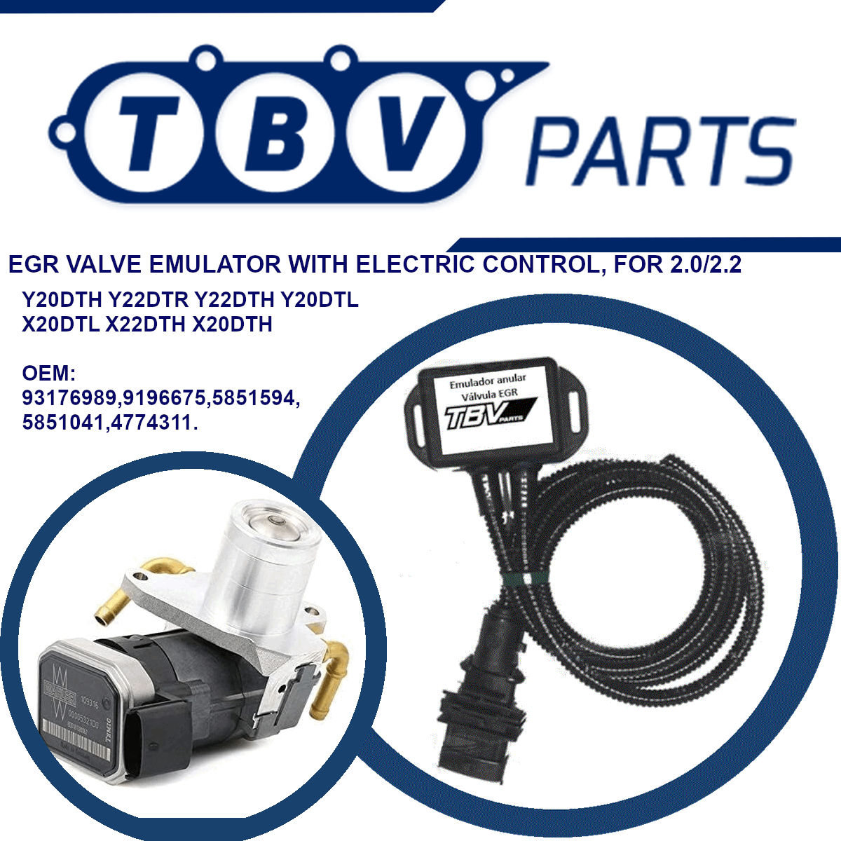 WAHLER 7375D EGR VALVE OVERRIDE EMULATOR WITH ELECTRICAL CONTROL OPEL SAAB 2.0/2.2 DTI 93176989 5851594 5851041