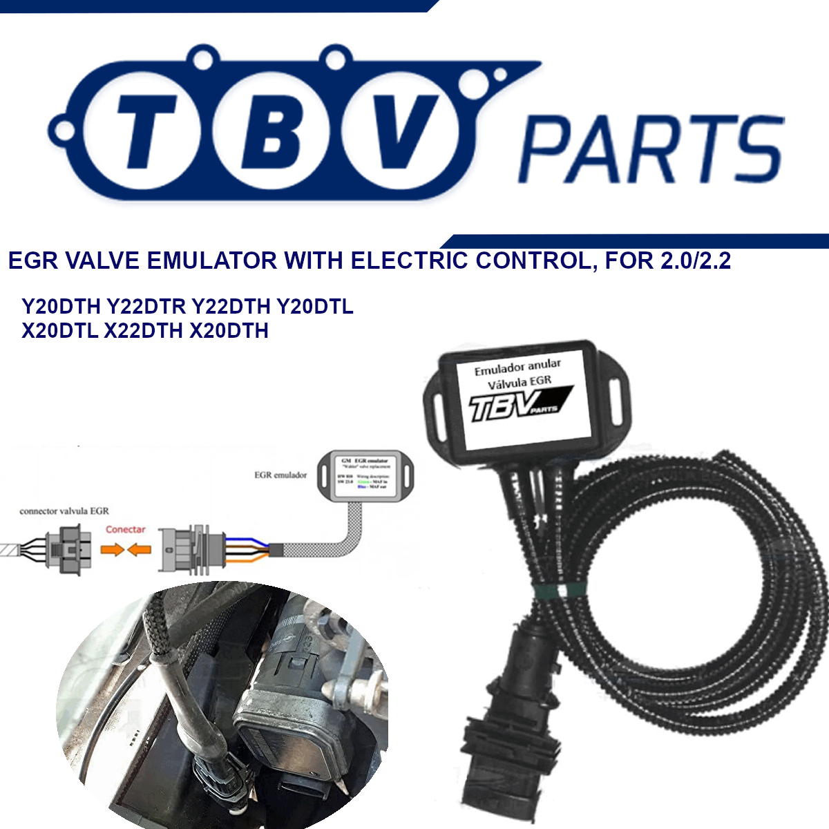 WAHLER 7375D EGR VALVE OVERRIDE EMULATOR WITH ELECTRICAL CONTROL OPEL SAAB 2.0/2.2 DTI 93176989 5851594 5851041