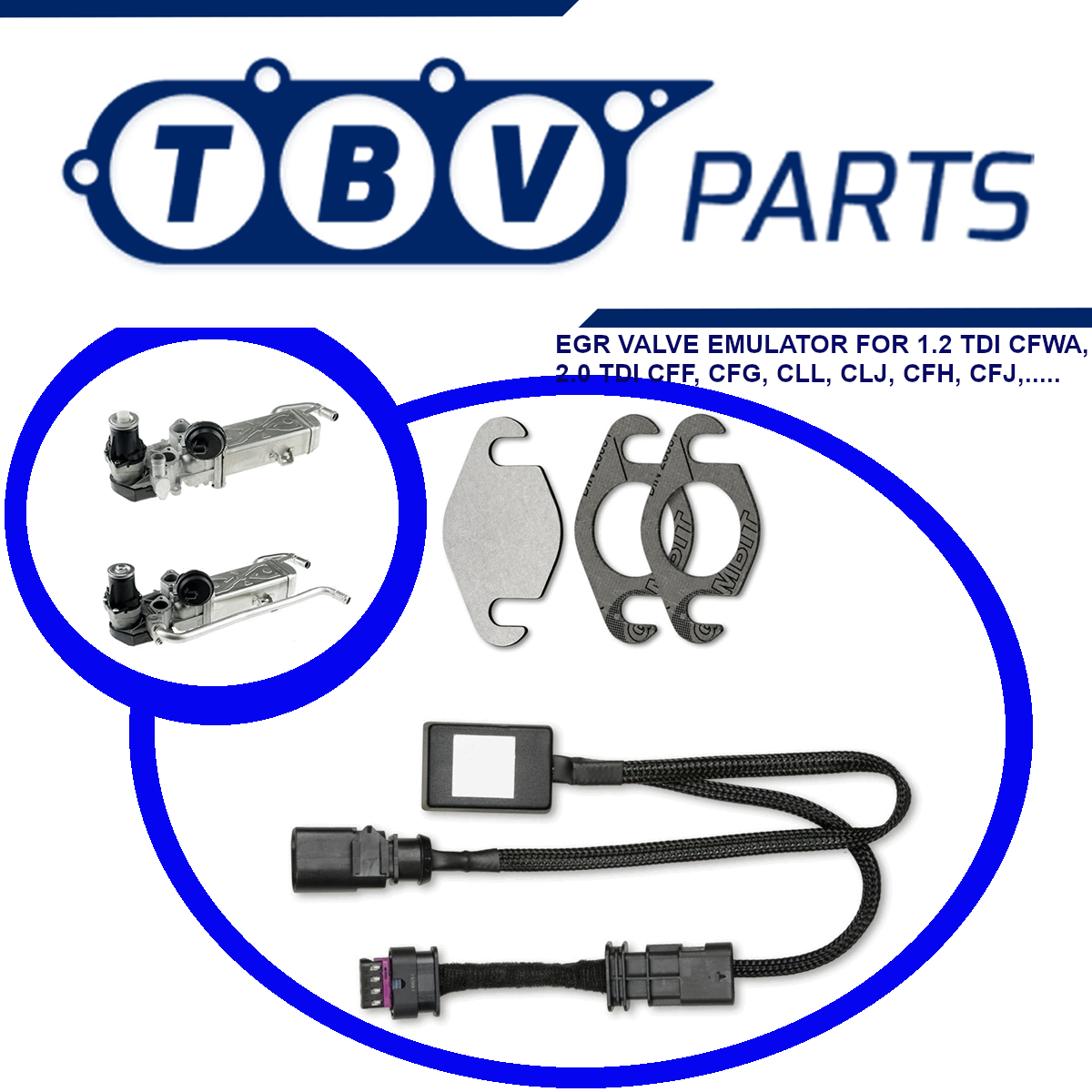 EGR VALVE CANCEL KIT VW AUDI SEAT SKODA 2.0 TDI 03L131512BH 03L131512AP 03L131527AX