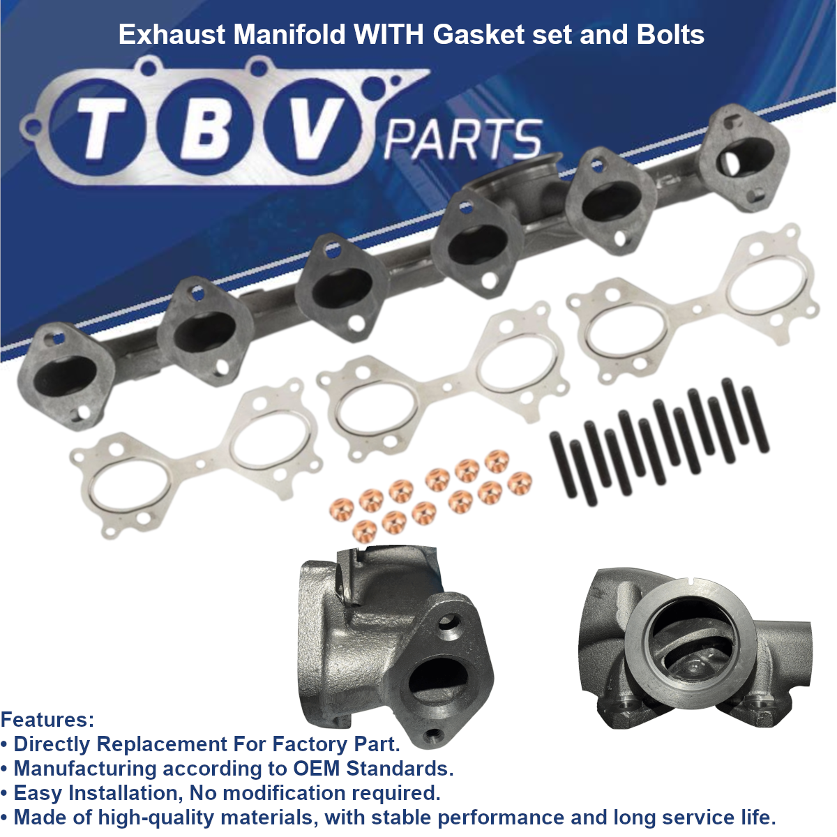 EXHAUST MANIFOLD BMW 325D 330D 525D 530D M57N2 11627801714 11627811449 11627796886 7801714 7811449 7796886