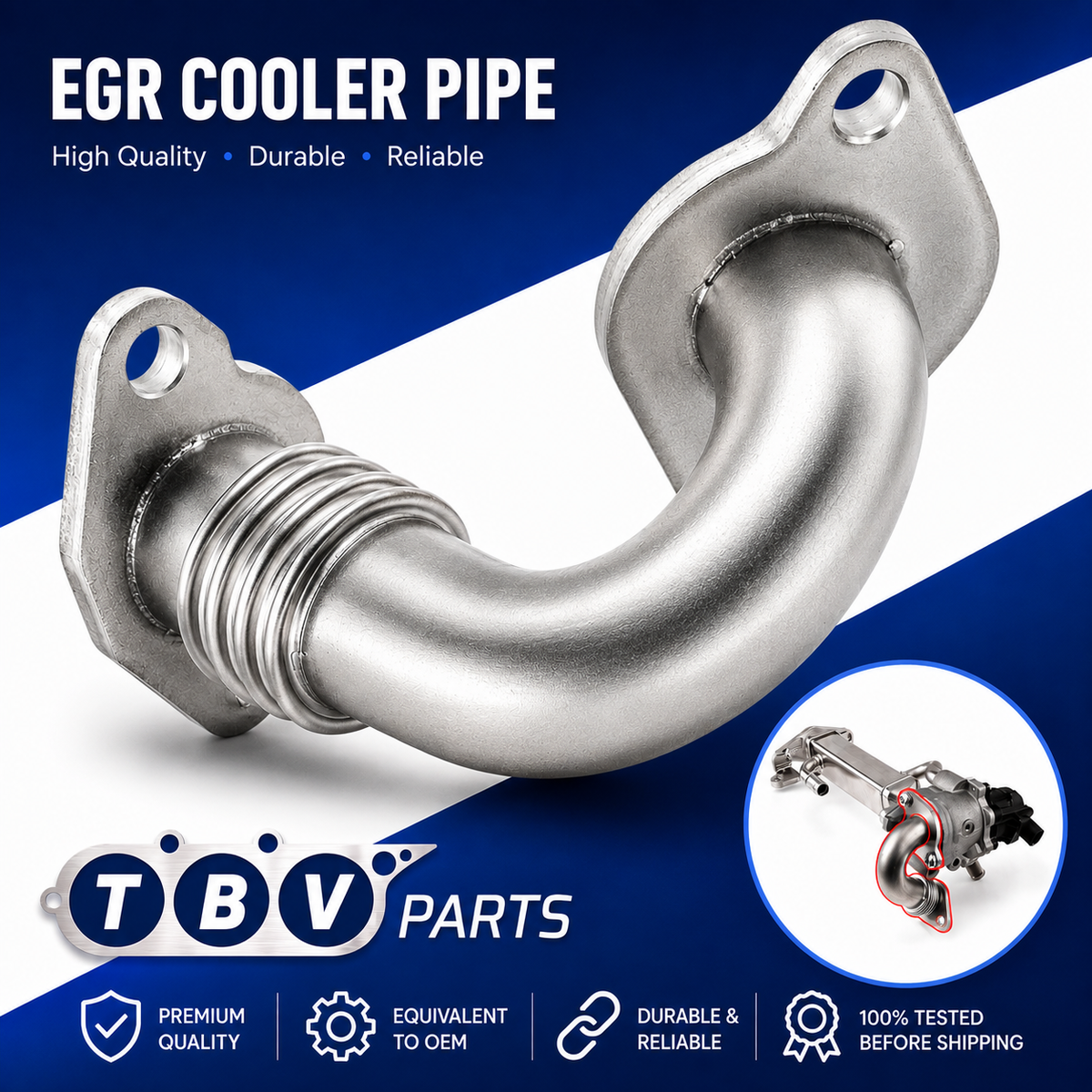TUBO ENFRIADOR EGR IVECO DAILY 2.3D 504388655 5802531805 5801365344 5801856571 5802528663 7.24809.79.0