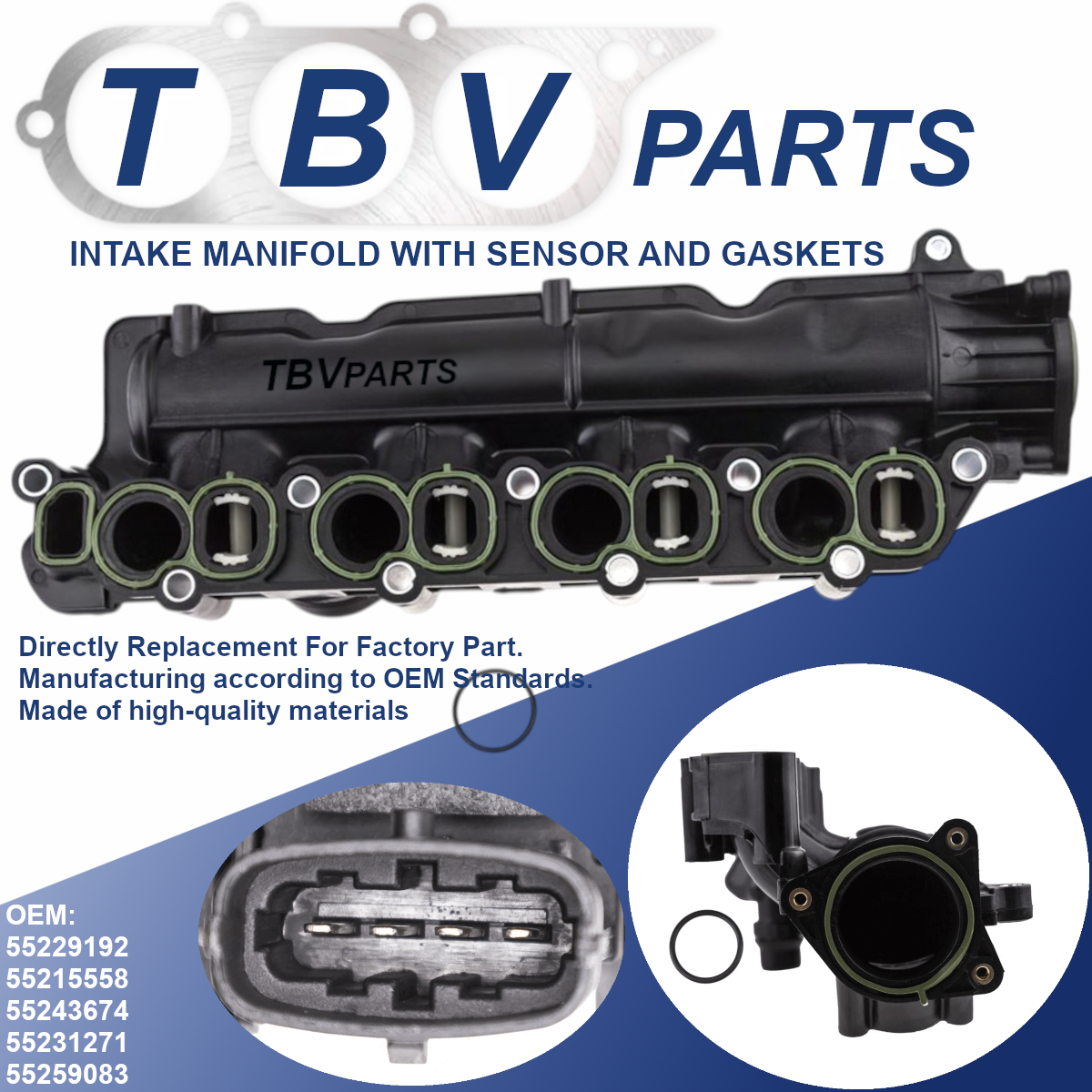 COLECTOR DE ADMISION FIAT ALFA ROMEO SUZUKI 2.0JTD 55215558 55229192 55231271 55243674 55259083 802009463707