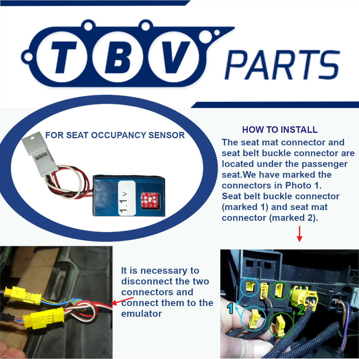 MERCEDES BENZ 1.1 SEAT OCCUPANCY SENSOR EMULATOR
