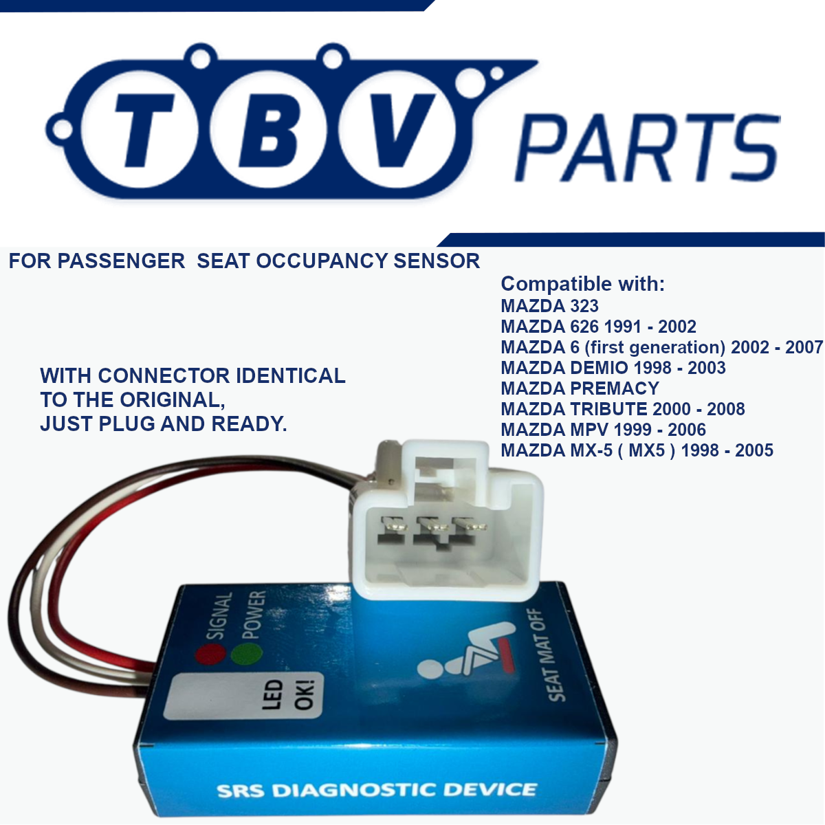 EMULADOR DEL SENSOR DE OCUPACIÓN ASIENTO FIAT STILO