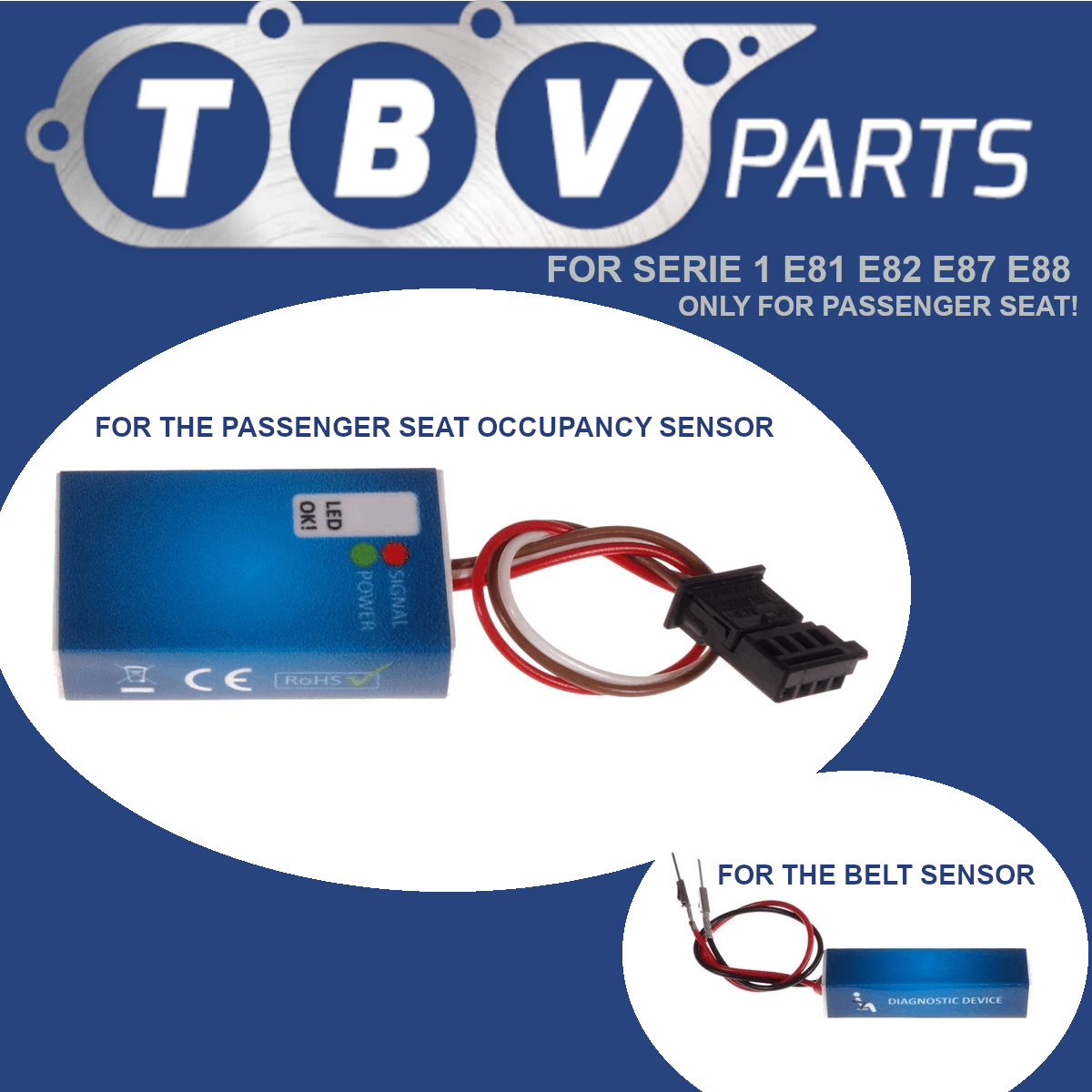 SEAT OCCUPANCY SENSOR EMULATOR SRS / AIRBAG MAT BMW 1 SERIES E81 E82 E87 E88