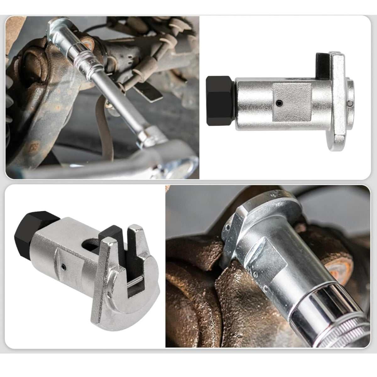 Manguito de extracción de amortiguadores de coche – Herramienta separadora de puntal de resorte - Herramienta Extracción Amortiguadores Hidráulicos Acero al carbono, Rango 5–11,4 mm, Hexagonal 17 mm