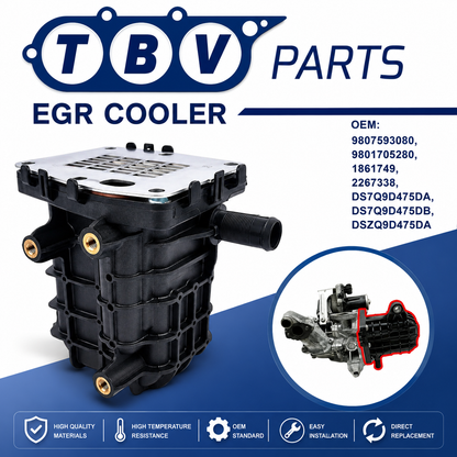EGR COOLER CITROEN FORD PEUGEOT 2.0HDI 9807593080 9801705280 1861749 2267338 DS7Q9D475DA DS7Q9D475DB DSZQ9D475DA