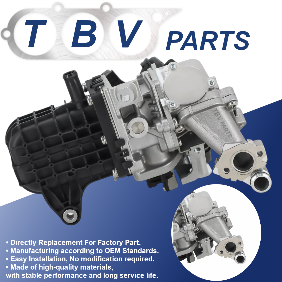 ENFRIADOR CON VALVULA EGR CITROEN FORD PEUGEOT 2.0HDI 9807593080 9801705280 1861749 2267338 DS7Q9D475DA DS7Q9D475DB DSZQ9D475DA