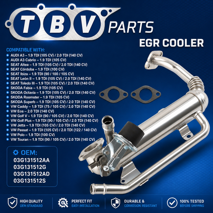 ENFRIADOR EGR AUDI SEAT SKODA VW 1.9 / 2.0 TDI 03G131512AA 03G131512G 03G131512AD 03G131512S