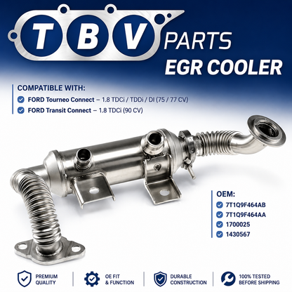 ENFRIADOR EGR FORD TRANSIT / TOURNEO CONNECT 1.8 TDCI 1430567 1700025 7T1Q9F464AA 7T1Q9F464AB