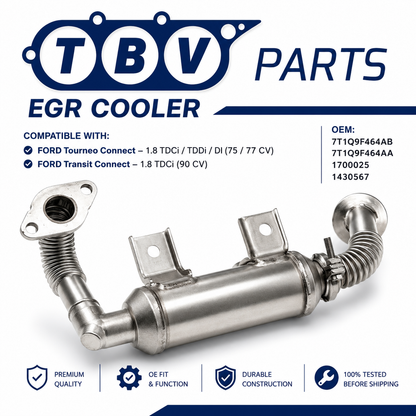 ENFRIADOR EGR FORD TRANSIT / TOURNEO CONNECT 1.8 TDCI 1430567 1700025 7T1Q9F464AA 7T1Q9F464AB
