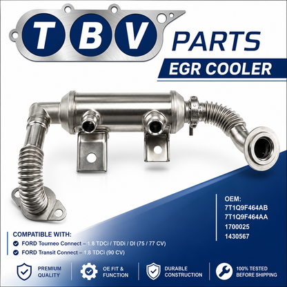 ENFRIADOR EGR FORD TRANSIT / TOURNEO CONNECT 1.8 TDCI 1430567 1700025 7T1Q9F464AA 7T1Q9F464AB