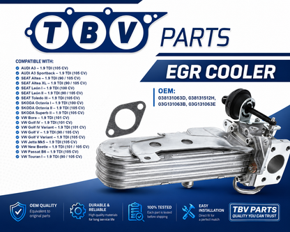 ENFRIADOR EGR AUDI SEAT SKODA VW 1.9  TDI 038131063D 038131512H 03G131063B 03G131063E 0892638 48367