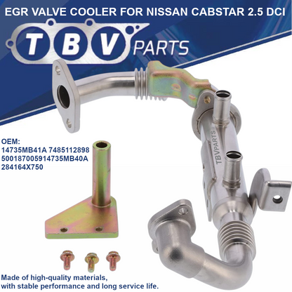 EGR COOLER NISSAN CABSTAR 2.5 DCI 14735MB41A 7485112898 5001870059 14735MB40A 284164X750