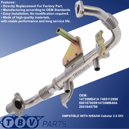 EGR COOLER NISSAN CABSTAR 2.5 DCI 14735MB41A 7485112898 5001870059 14735MB40A 284164X750