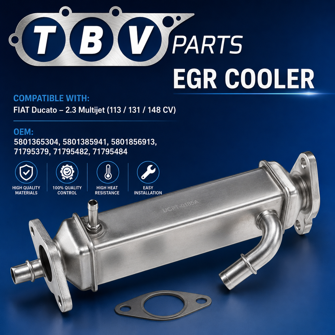 ENFRIADOR EGR FIAT DUCATO 2.3 D 5801365304 71795379 5801856913 5801385941 71795482