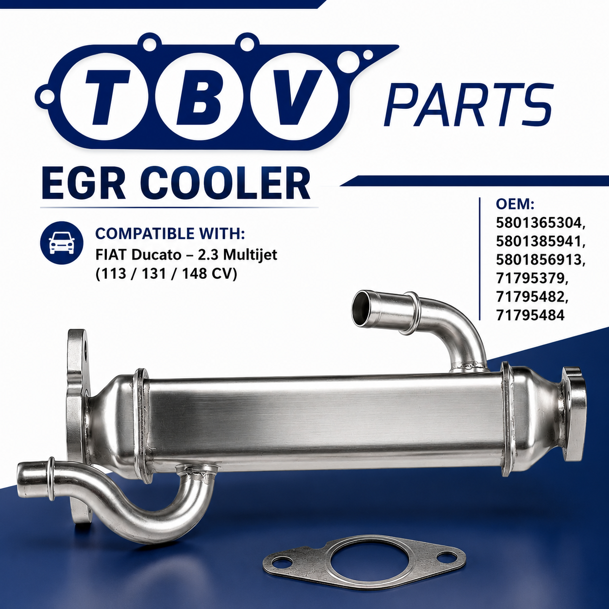 ENFRIADOR EGR FIAT DUCATO 2.3 D 5801365304 71795379 5801856913 5801385941 71795482
