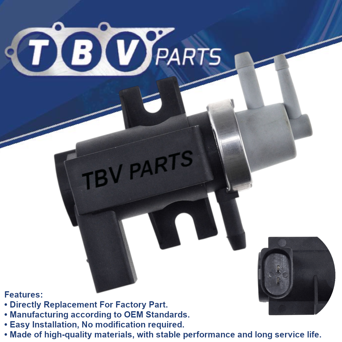 VÁLVULA SOLENÓIDE DE TURBINA EGR AUDI SEAT SKODA VW 1.9 / 2.0TDI 1K0906627E 1J0906627A