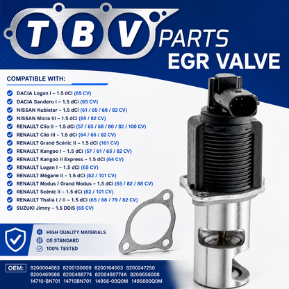 VALVULA EGR SUZUKI 1.5 DDiS 8200004883 8200130609 8200164563 8200247250 8200469586 8200488774 8200656008