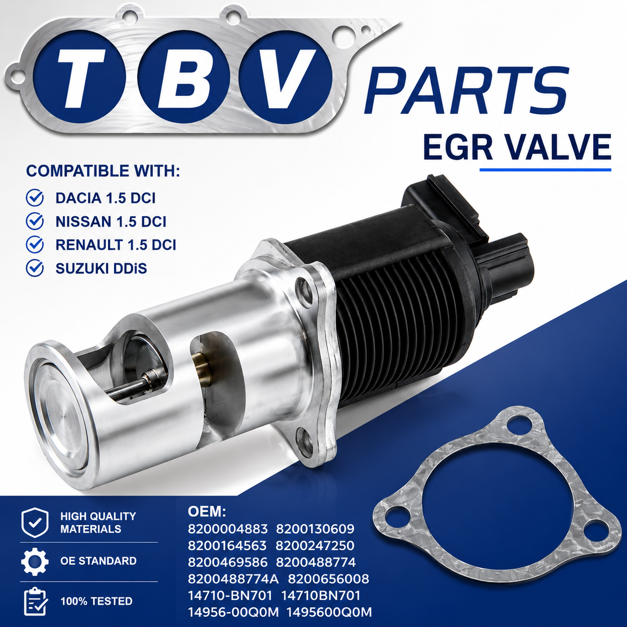 VALVULA EGR SUZUKI 1.5 DDiS 8200004883 8200130609 8200164563 8200247250 8200469586 8200488774 8200656008