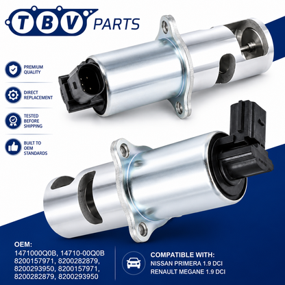 VALVULA EGR RENAULT 1.9 dCi 8200157971 8200282879 8200293950 8200360201 8200467030 8200542998 14710-00Q0B