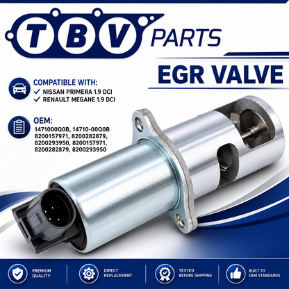 VALVULA EGR RENAULT 1.9 dCi 8200157971 8200282879 8200293950 8200360201 8200467030 8200542998 14710-00Q0B