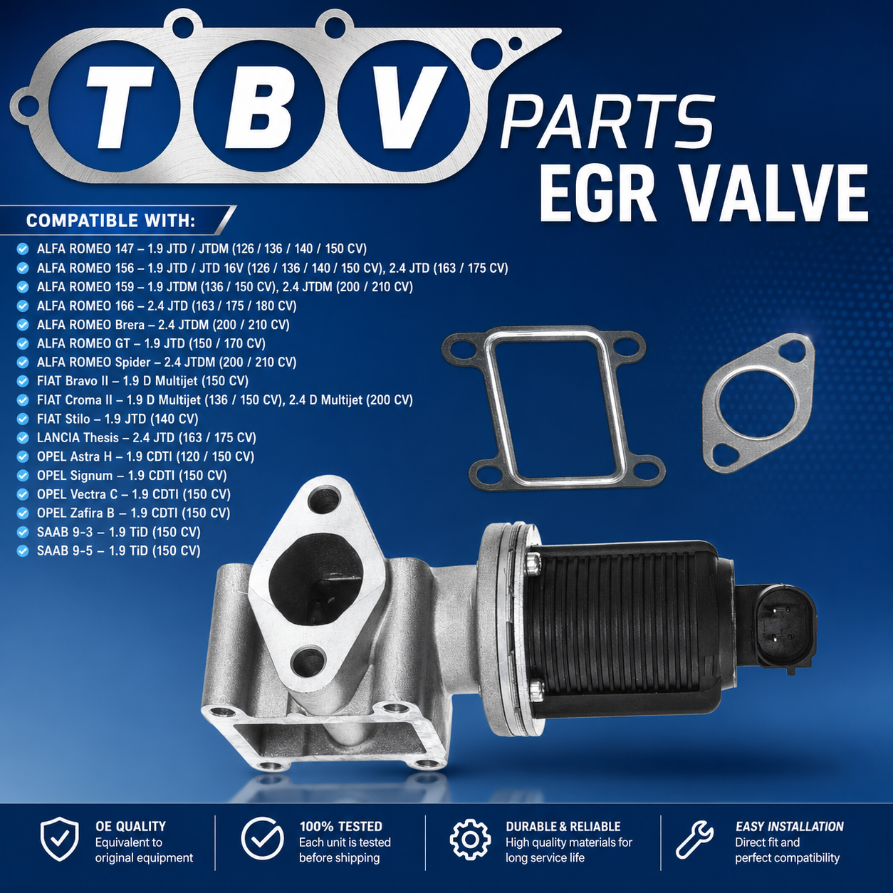 VALVULA EGR OPEL 1.9 CDTI 55204250 55215031 46823850 55194735 71723453 5851056 5851067 93181981 851341