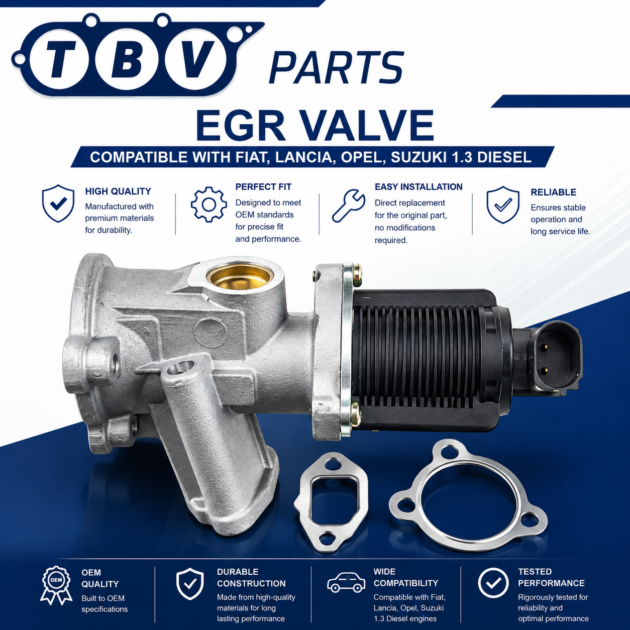 VALVULA EGR SUZUKI 1.3 DDiS 71793407 1811184E50  1811184E50000 1811184E51  1811184E51000  55184651  55201144
