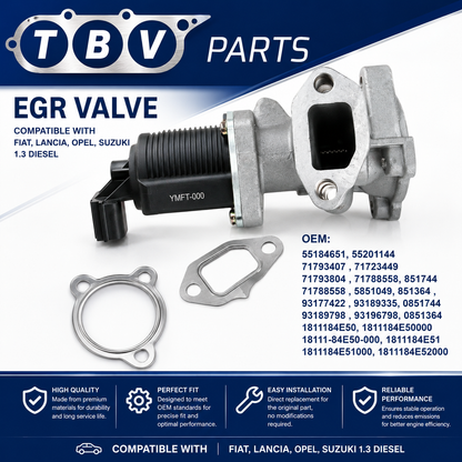 VALVULA EGR OPEL 1.3 CDTI 55184651  55201144  71793407 71723449  71793804 71788558  71788560 5851049 93189335