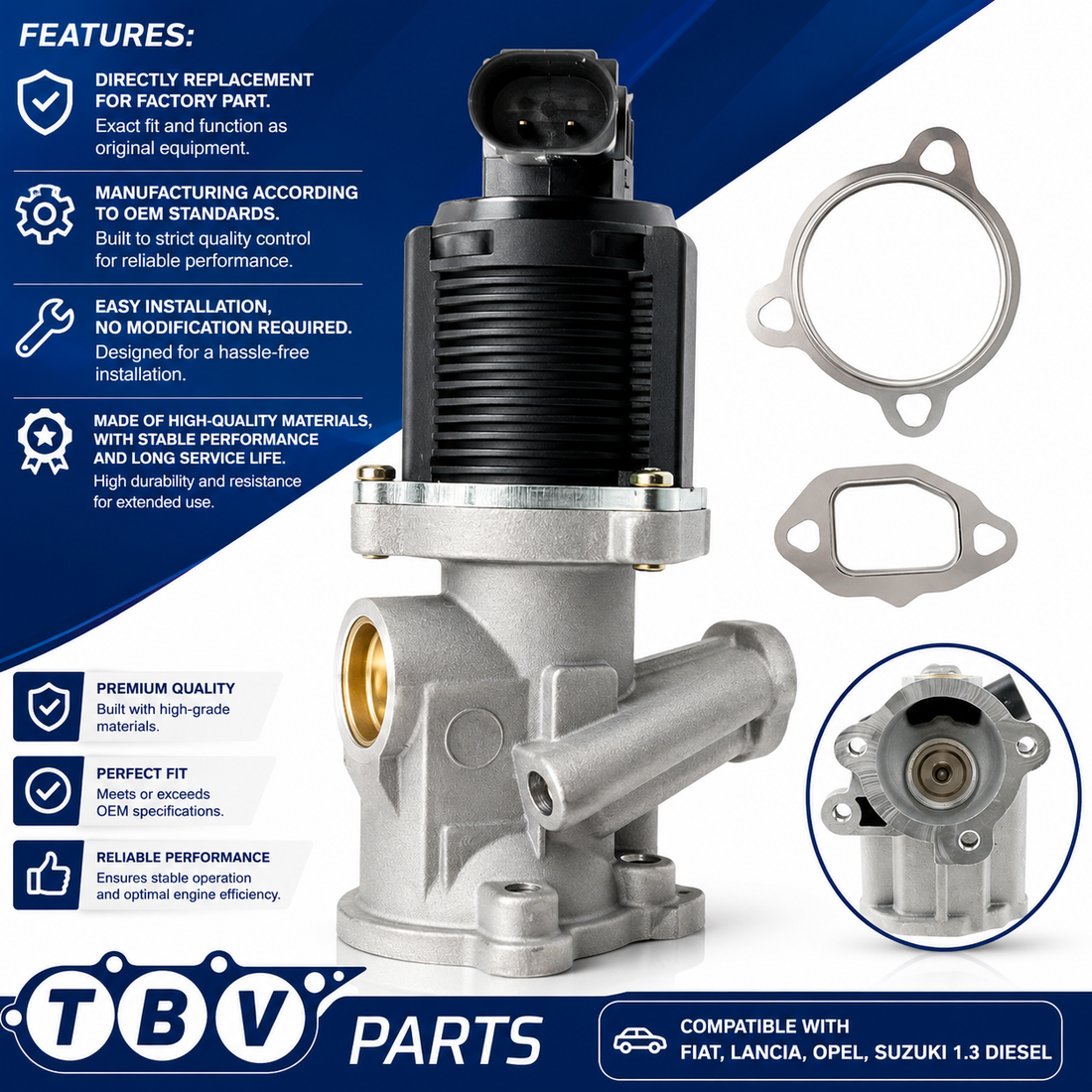 VALVULA EGR OPEL 1.3 CDTI 55184651  55201144  71793407 71723449  71793804 71788558  71788560 5851049 93189335