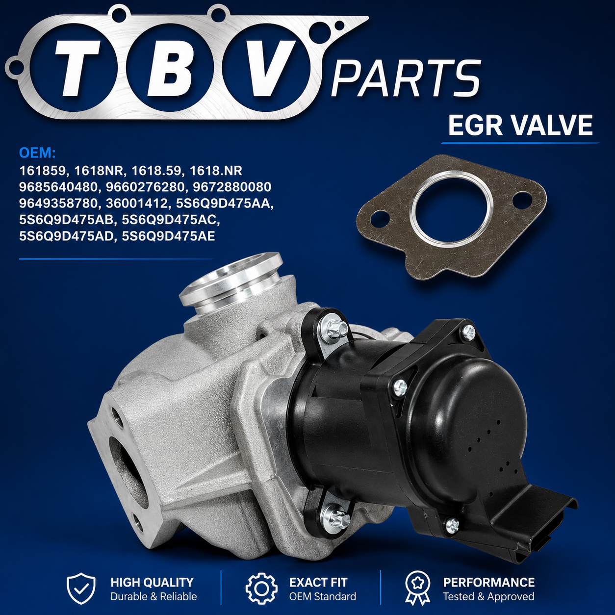 VALVULA EGR PEUGEOT 1.6 HDI 1618.NR  9685640480 9660276280 9672880080  9649358780