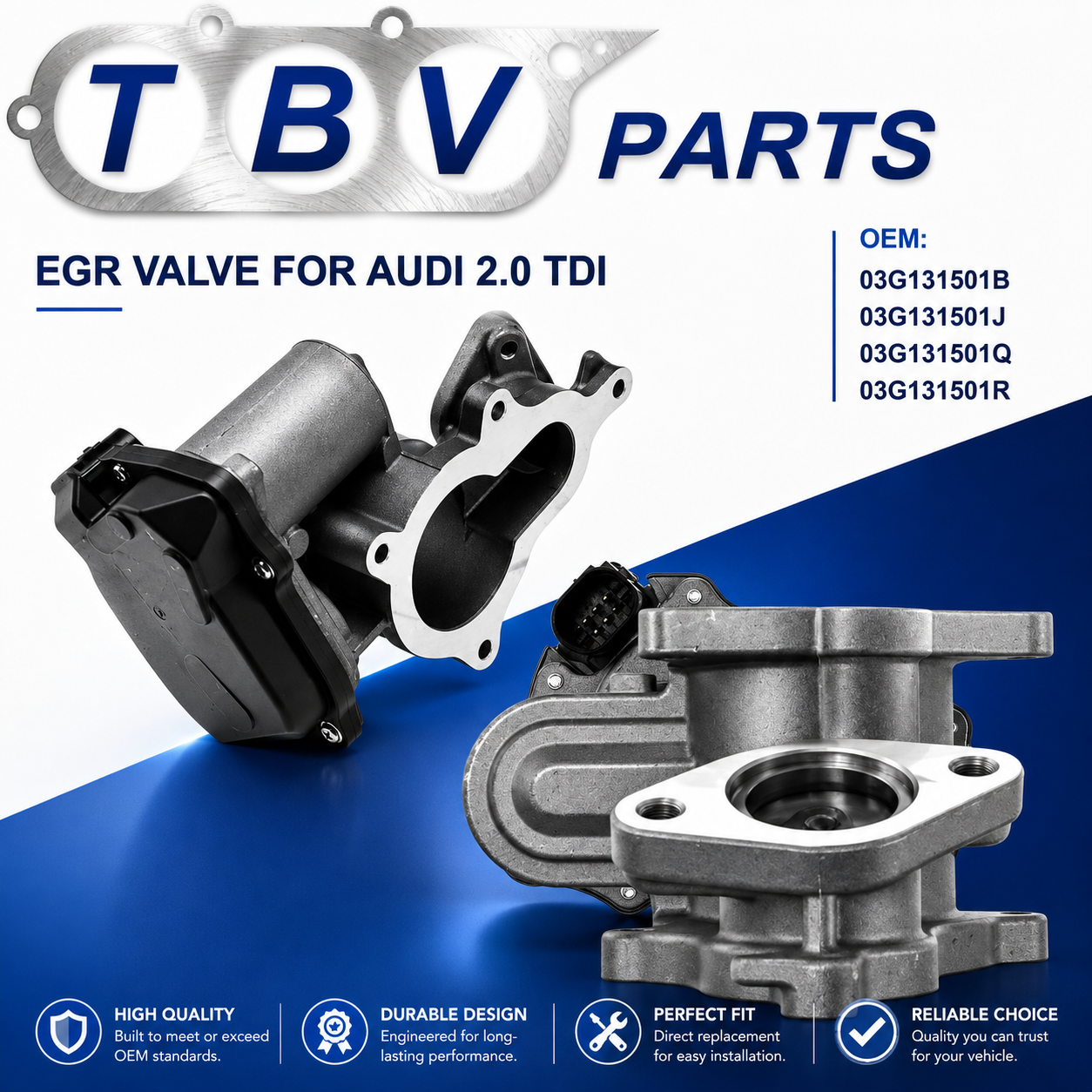 VÁLVULA EGR AUDI 2.0 TDI 03G131501B 03G131501J 03G131501Q 03G131501R