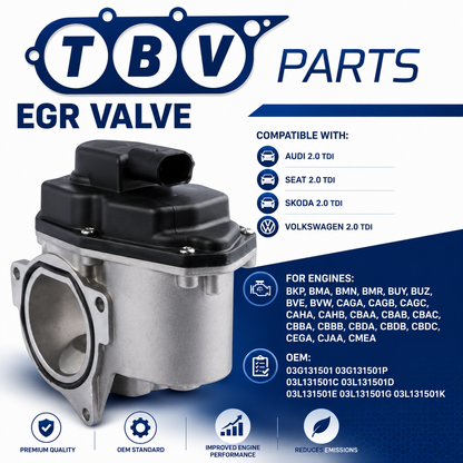 VALVULA EGR VOLKSWAGEN 2.0 TDI 03G131501 03G131501P 03L131501C 03L131501D 03L131501E 03L131501G 03L131501K