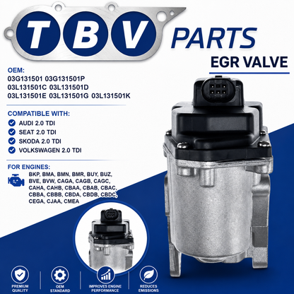 VALVULA EGR VOLKSWAGEN 2.0 TDI 03G131501 03G131501P 03L131501C 03L131501D 03L131501E 03L131501G 03L131501K