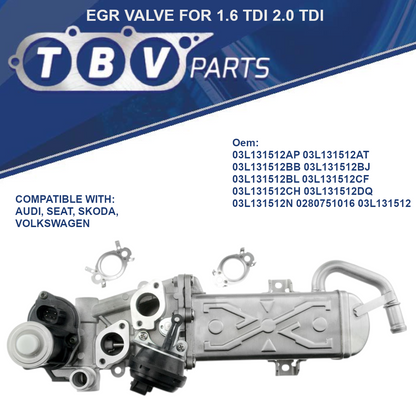 EGR VALVE VOLKSWAGEN 1.6 TDI 2.0 TDI CAY 03L131512CF 03L131512CH 03L131512DQ 03L131512N 03L131512AP 03L131512AT