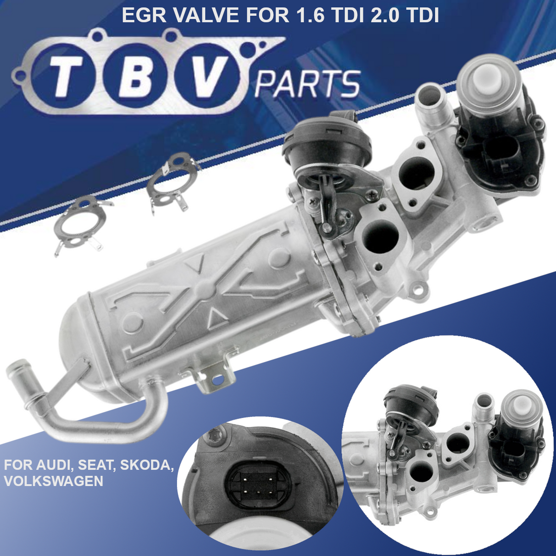 EGR VALVE SKODA 1.6 TDI 2.0 TDI CAY 03L131512CF 03L131512CH 03L131512DQ 03L131512N 03L131512AP 03L131512AT