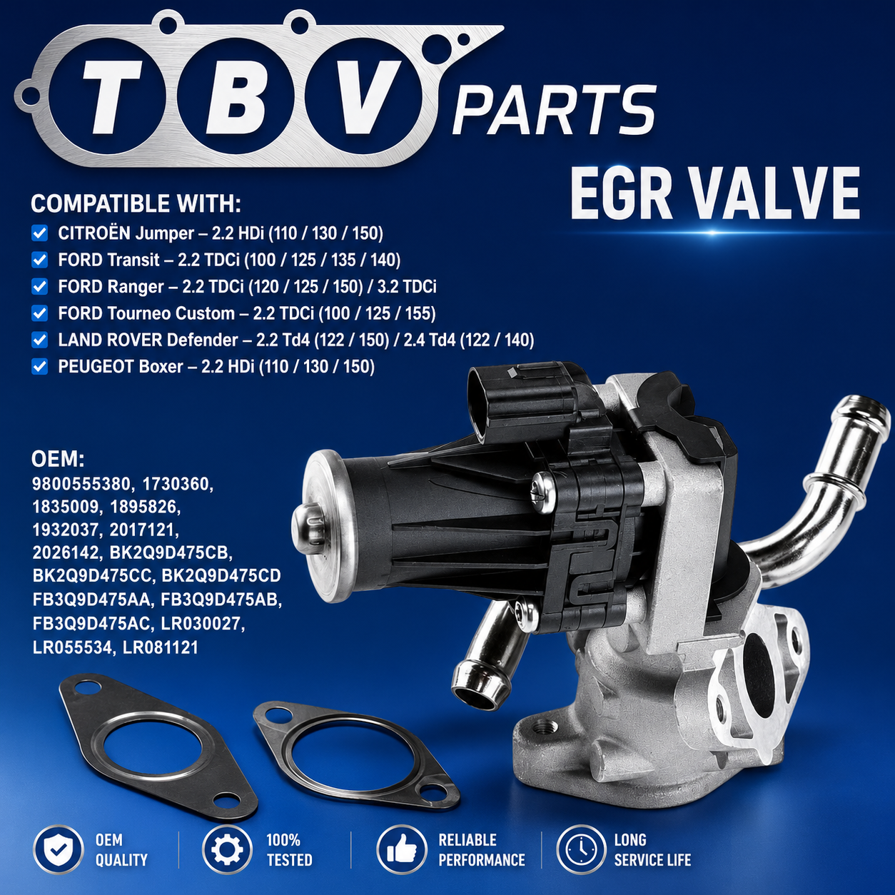 VALVULA EGR PEUGEOT 2.2 HDI 9800555380 FB3Q9D475AA FB3Q9D475AB FB3Q9D475AC BK2Q9D475CB BK2Q9D475CC LR055534