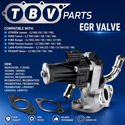 VALVULA EGR PEUGEOT 2.2 HDI 9800555380 FB3Q9D475AA FB3Q9D475AB FB3Q9D475AC BK2Q9D475CB BK2Q9D475CC LR055534