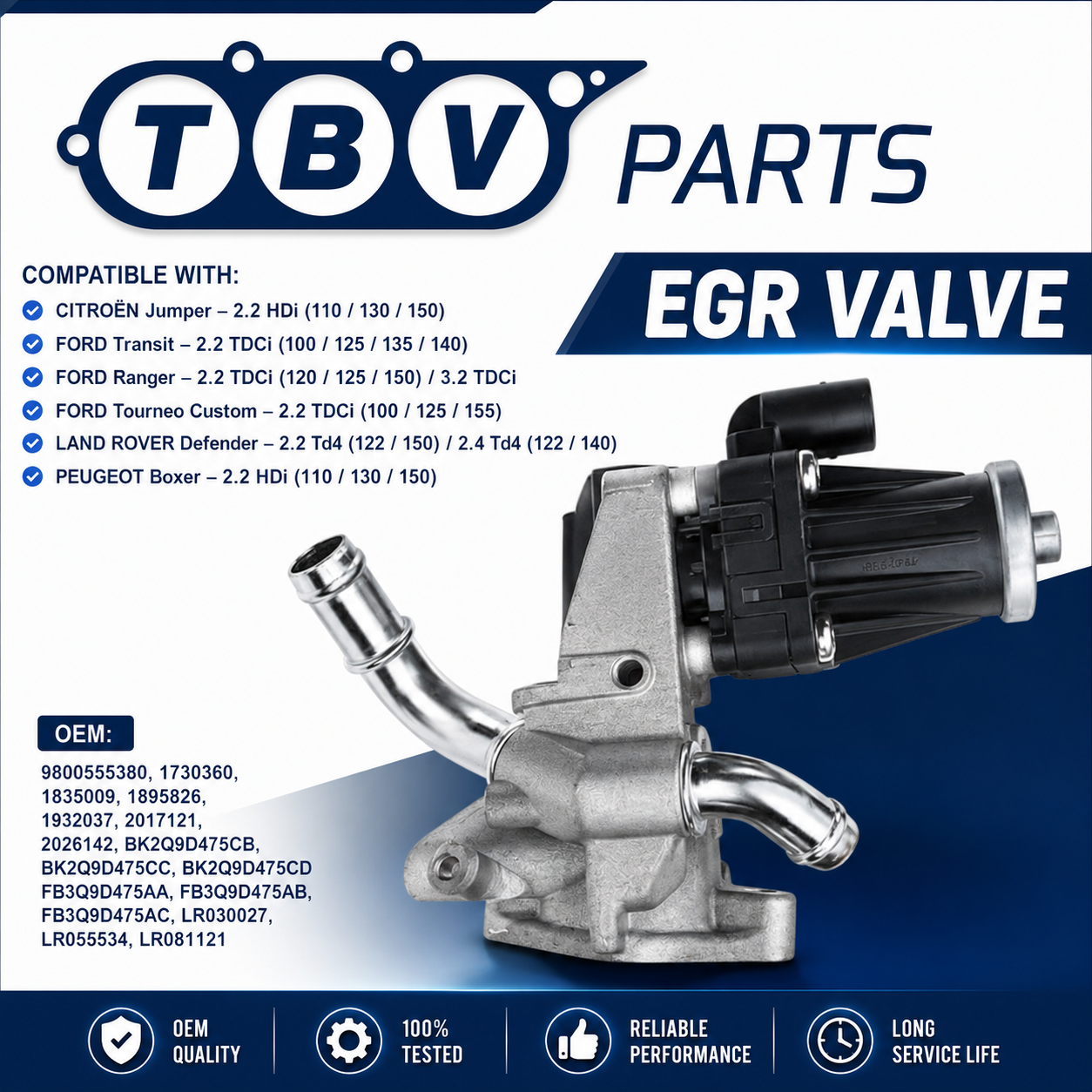 VALVULA EGR PEUGEOT 2.2 HDI 9800555380 FB3Q9D475AA FB3Q9D475AB FB3Q9D475AC BK2Q9D475CB BK2Q9D475CC LR055534
