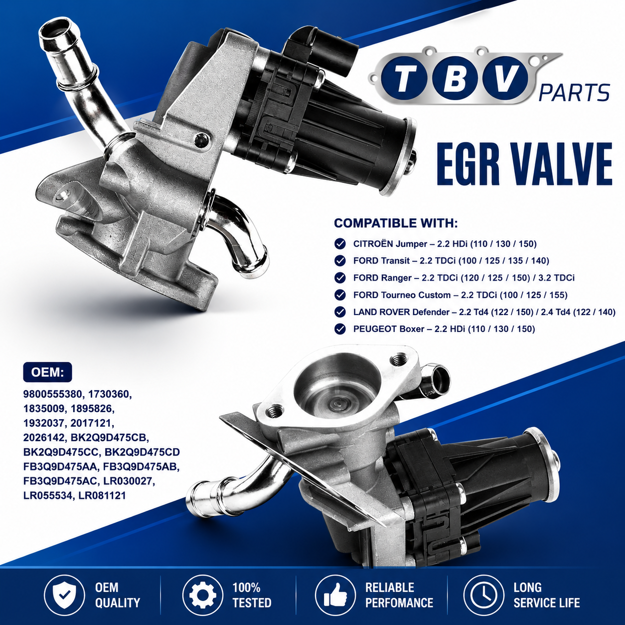 VALVULA EGR PEUGEOT 2.2 HDI 9800555380 FB3Q9D475AA FB3Q9D475AB FB3Q9D475AC BK2Q9D475CB BK2Q9D475CC LR055534